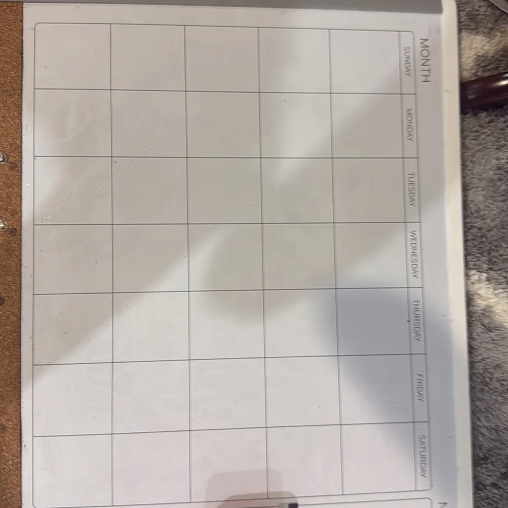 Amazon White and Tan Home Office Calendar